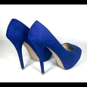ZARA Basic Collection Suede Peep Toe Heels Size 7